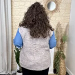 Gilet sans manches femme en maille « Jolies Formes » - taupe - 48