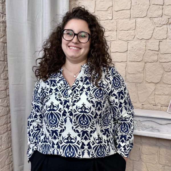 J799- Blouse arabesque (T44-T52) - marine - 52