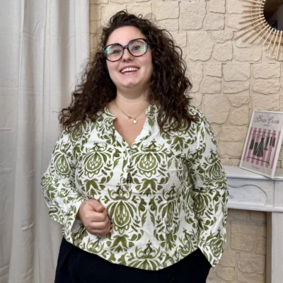 J799- Blouse arabesque (T44-T52) - vert - 52