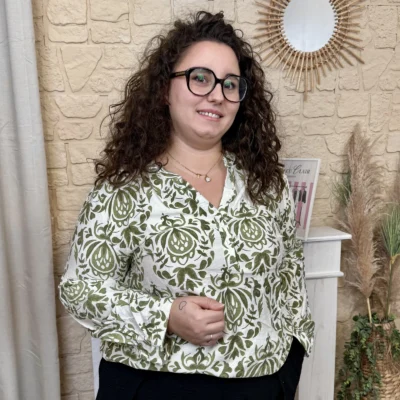 J799- Blouse arabesque (T44-T52) - vert - 52