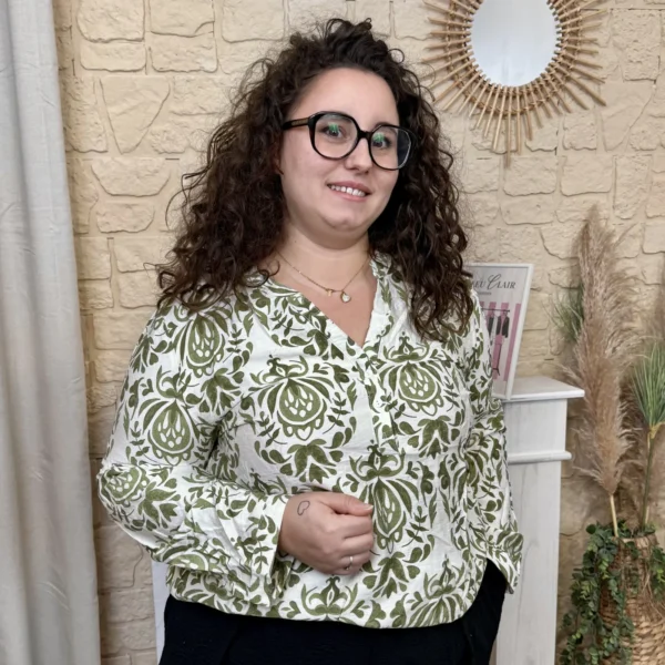 J799- Blouse arabesque (T44-T52) - vert - 52