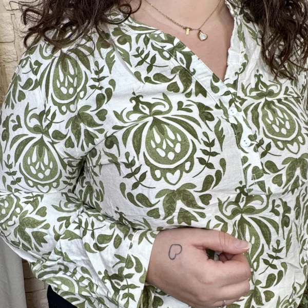 J799- Blouse arabesque (T44-T52) - vert - 52