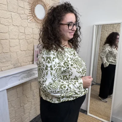 J799- Blouse arabesque (T44-T52) - vert - 52