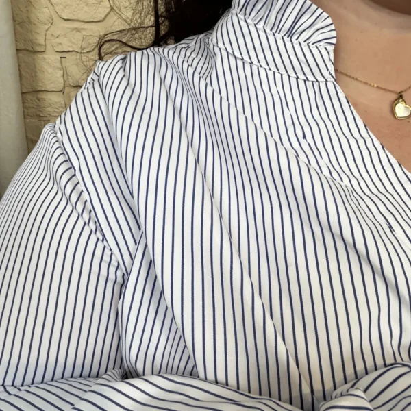 J780- Blouse rayée (T44-T48) - blanc - 52