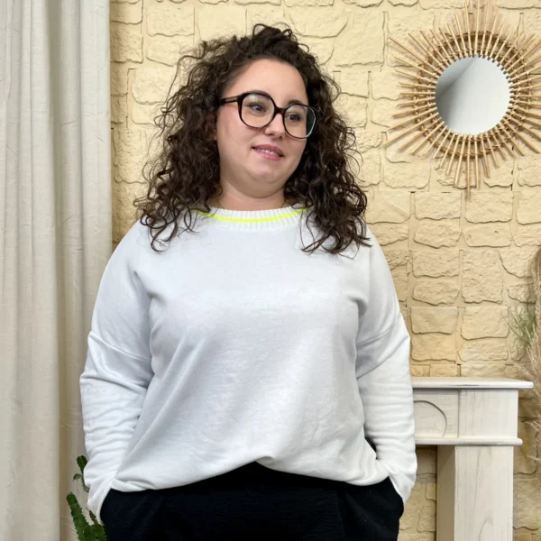 J369- Sweat (GT) - blanc - taille-unique-grande-taille