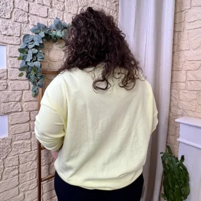 J369- Sweat (GT) - jaune - taille-unique-grande-taille