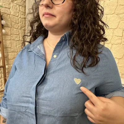 J765- Chemise By-One (T40-T48) - bleu-jeans - 48