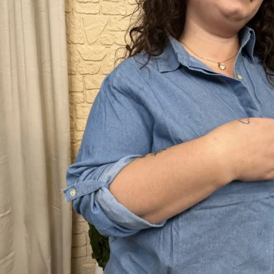 J765- Chemise By-One (T40-T48) - bleu-jeans - 48