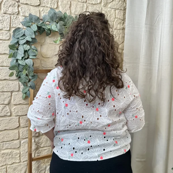 J766- Chemise en coton (T40 T48) - blanc - 48