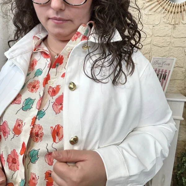 J761 - Veste courte (T44-T52) - blanc - 52