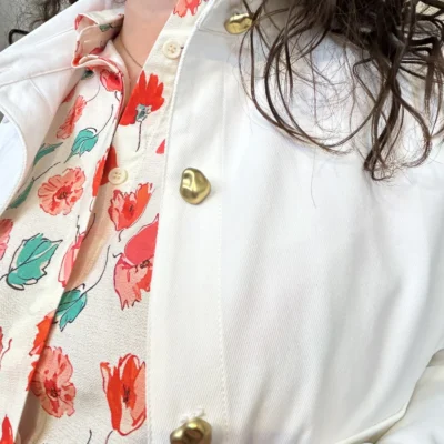 J761 - Veste courte (T44-T52) - blanc - 52