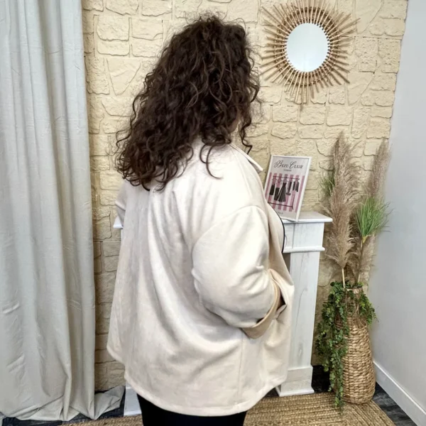 J756 - Veste suédine (GT) - beige - taille-unique-grande-taille