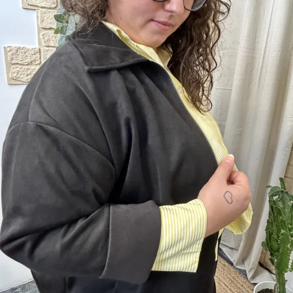 J756 - Veste suédine (GT) - noir - taille-unique-grande-taille