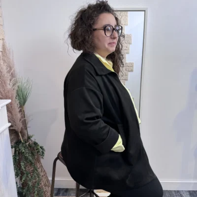 J756 - Veste suédine (GT) - noir - taille-unique-grande-taille