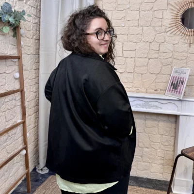 J756 - Veste suédine (GT) - noir - taille-unique-grande-taille