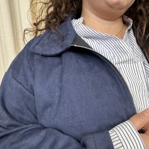 J756 - Veste suédine (GT) - marine - taille-unique-grande-taille