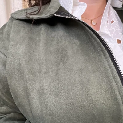 J756 - Veste suédine (GT) - kaki - taille-unique-grande-taille