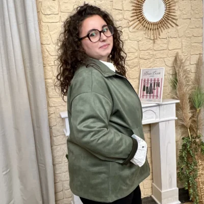 J756 - Veste suédine (GT) - kaki - taille-unique-grande-taille