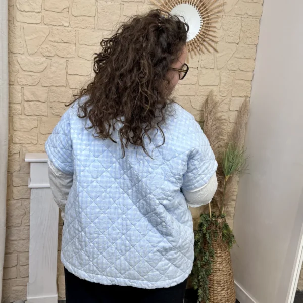 J754 - Gilet matelassé (GT) - bleu-ciel - taille-unique-grande-taille