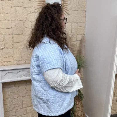 J754 - Gilet matelassé (GT) - bleu-ciel - taille-unique-grande-taille