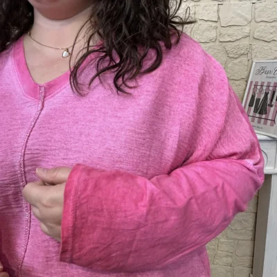 J752 - Blouse ample (GT) - fuchsia - taille-unique-grande-taille