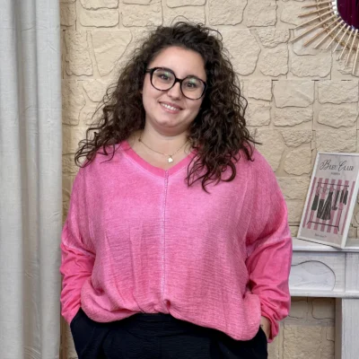 J752 - Blouse ample (GT) - fuchsia - taille-unique-grande-taille