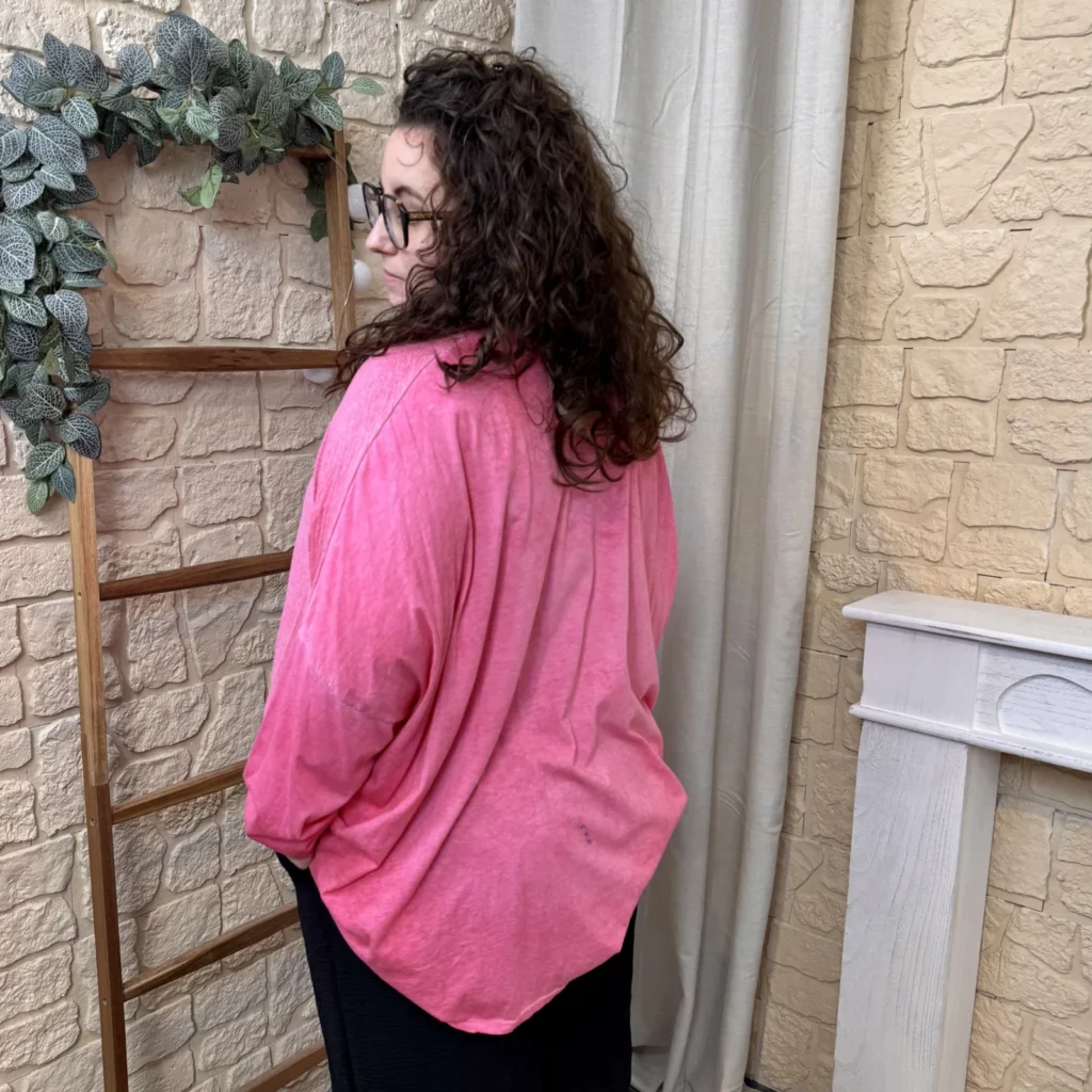 J752 - Blouse ample (GT) - fuchsia - taille-unique-grande-taille