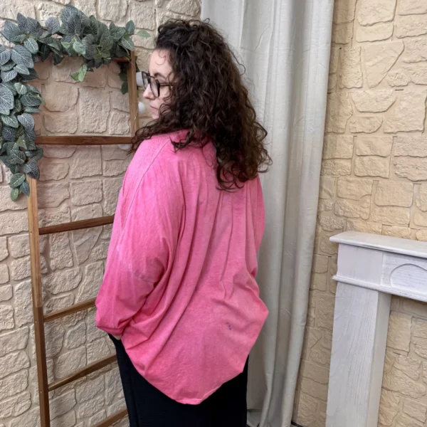 J752 - Blouse ample (GT) - fuchsia - taille-unique-grande-taille