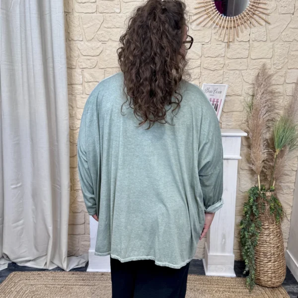 J752 - Blouse ample (GT) - kaki - taille-unique-grande-taille