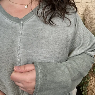 J752 - Blouse ample (GT) - kaki - taille-unique-grande-taille