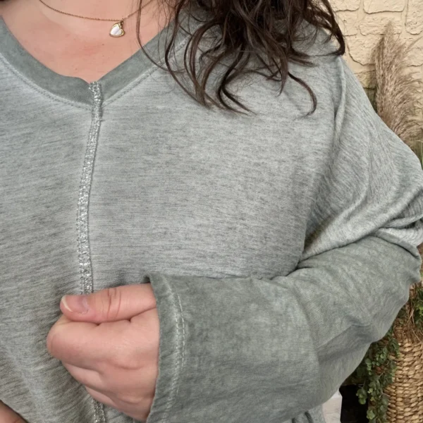 J752 - Blouse ample (GT) - kaki - taille-unique-grande-taille