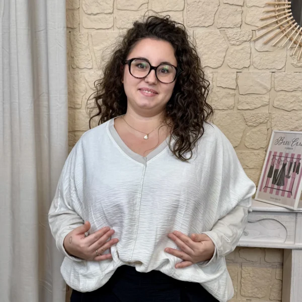 J752 - Blouse ample (GT) - beige - taille-unique-grande-taille