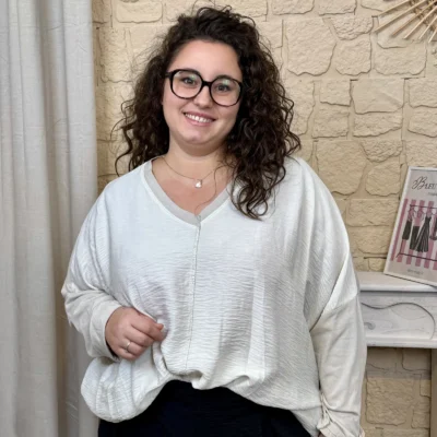 J752 - Blouse ample (GT) - beige - taille-unique-grande-taille