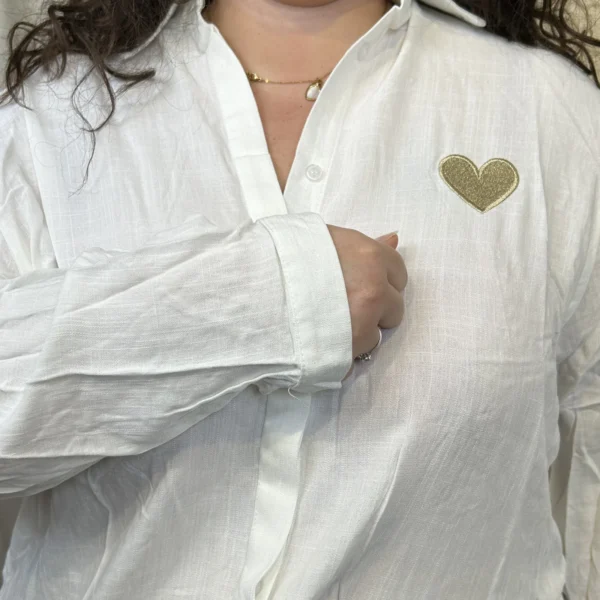J752 - Blouse "coeur" (T40-T48) - blanc - 48