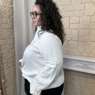 J752 - Blouse "coeur" (T40-T48) - blanc - 48