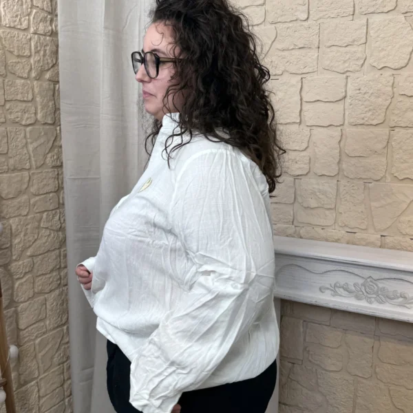 J752 - Blouse "coeur" (T40-T48) - blanc - 48