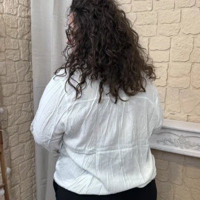 J752 - Blouse "coeur" (T40-T48) - blanc - 48