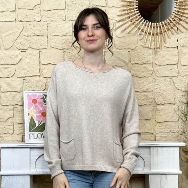 I790 - Pull léger (TU) - beige - taille-unique