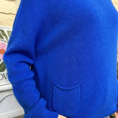 I790 - Pull léger (TU) - bleu-royal - taille-unique