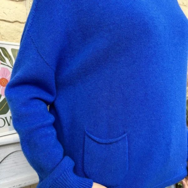 I790 - Pull léger (TU) - bleu-royal - taille-unique