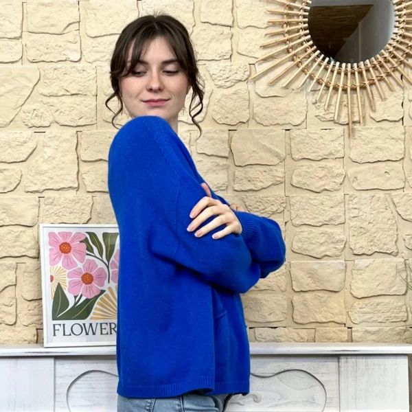 I790 - Pull léger (TU) - bleu-royal - taille-unique