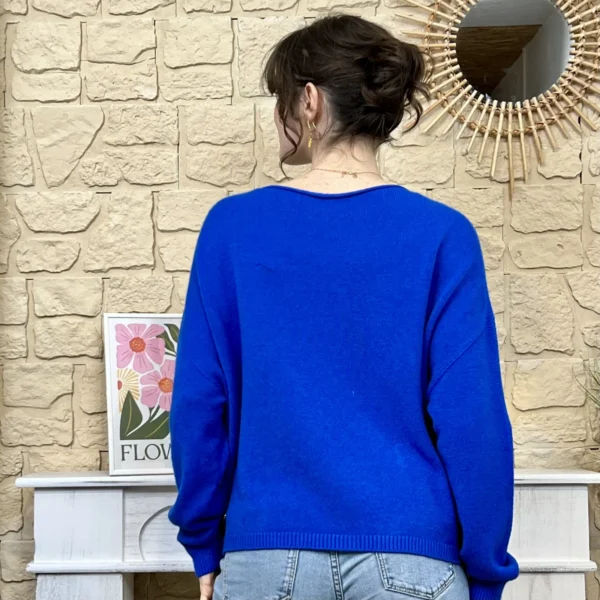 I790 - Pull léger (TU) - bleu-royal - taille-unique