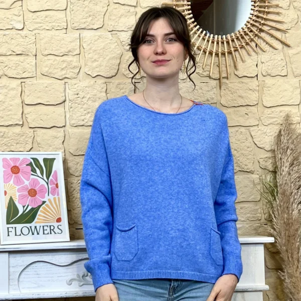 I790 - Pull léger (TU) - bleu-jeans - taille-unique