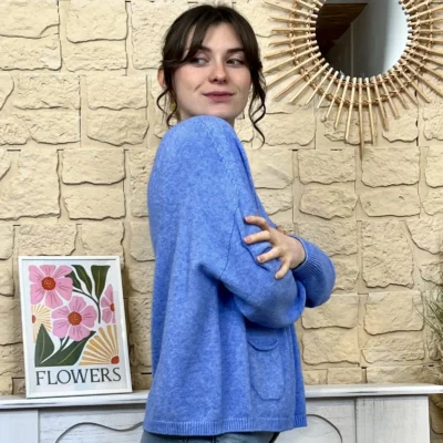 I790 - Pull léger (TU) - bleu-jeans - taille-unique