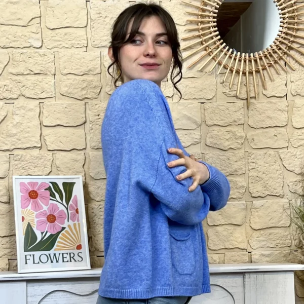 I790 - Pull léger (TU) - bleu-jeans - taille-unique