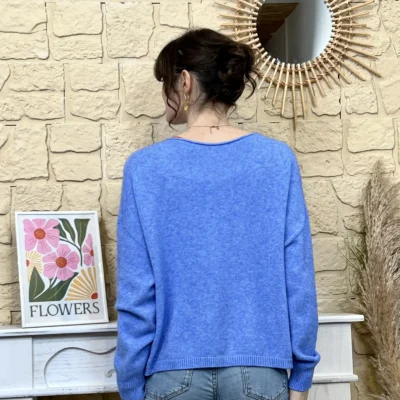 I790 - Pull léger (TU) - bleu-jeans - taille-unique