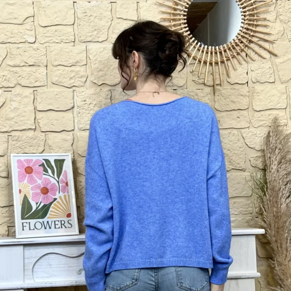 I790 - Pull léger (TU) - bleu-jeans - taille-unique