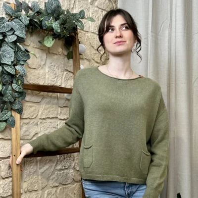 I790 - Pull léger (TU) - kaki - taille-unique