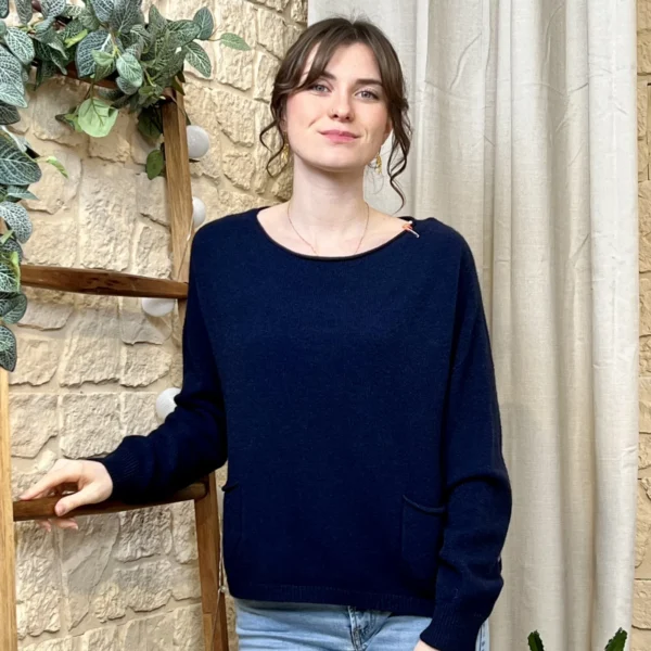 I790 - Pull léger (TU) - marine - taille-unique