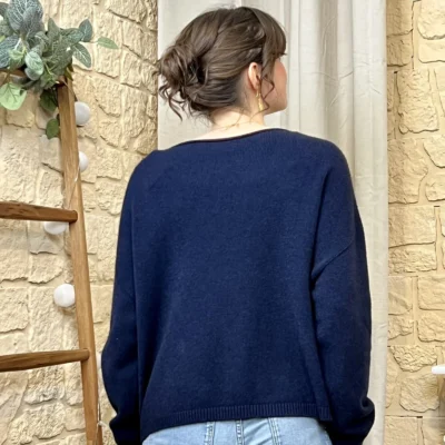 I790 - Pull léger (TU) - marine - taille-unique